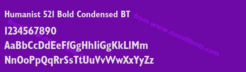 Humanist 521 Bold Condensed BTPreview