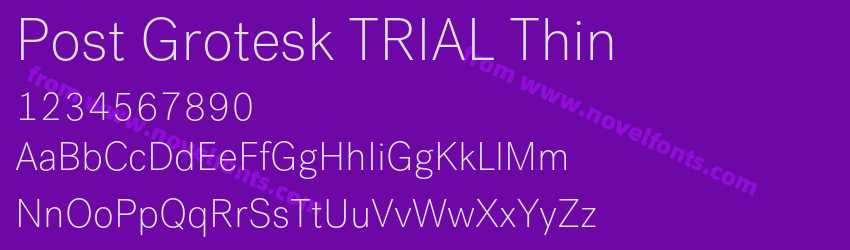 Post Grotesk TRIAL ThinPreview Post Grotesk TRIAL ThinPreview