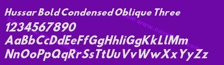 Hussar Bold Condensed Oblique ThreePreview