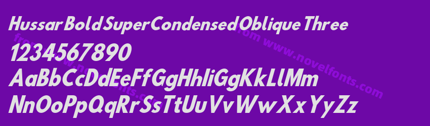 Hussar Bold SuperCondensed Oblique ThreePreview