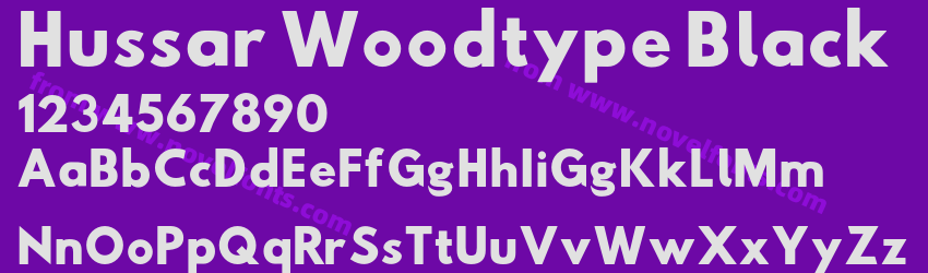 Hussar Woodtype BlackPreview