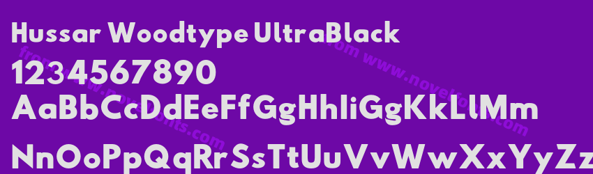 Hussar Woodtype UltraBlackPreview