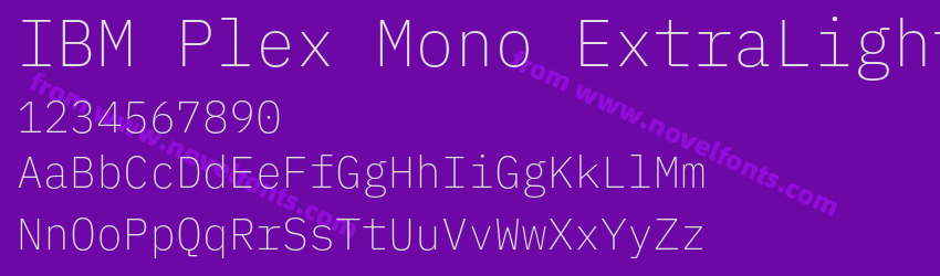 IBM Plex Mono ExtraLightPreview