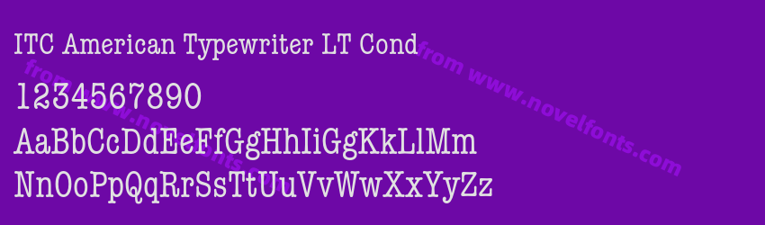 ITC American Typewriter LT CondPreview