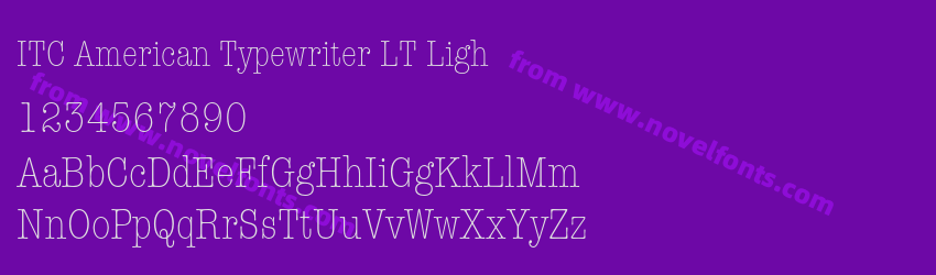 ITC American Typewriter LT LighPreview