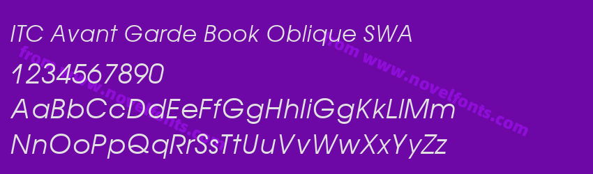 ITC Avant Garde Book Oblique SWAPreview