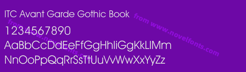 ITC Avant Garde Gothic BookPreview