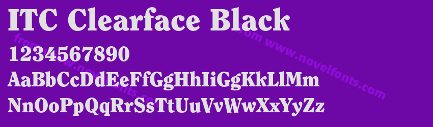 ITC Clearface BlackPreview