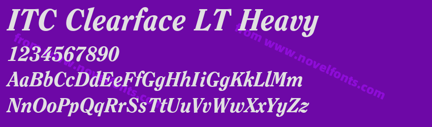 ITC Clearface LT HeavyPreview