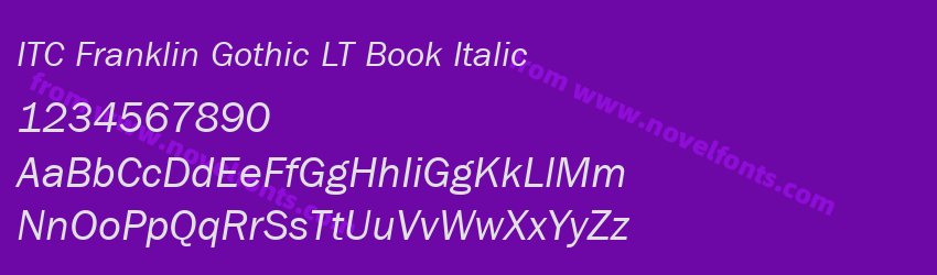 ITC Franklin Gothic LT Book ItalicPreview