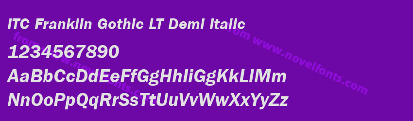 ITC Franklin Gothic LT Demi ItalicPreview