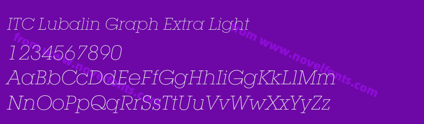 ITC Lubalin Graph Extra LightPreview