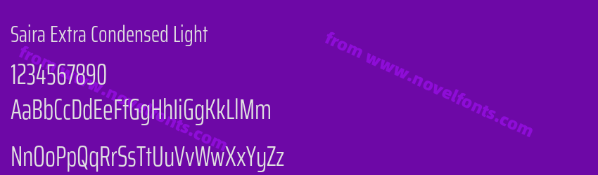Saira Extra Condensed LightPreview Saira Extra Condensed LightPreview