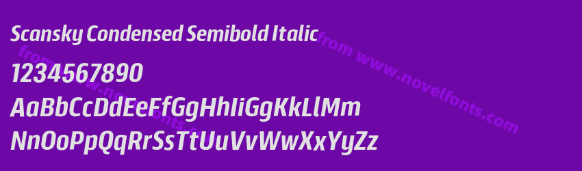 Scansky Condensed Semibold ItalicPreview Scansky Condensed Semibold ItalicPreview