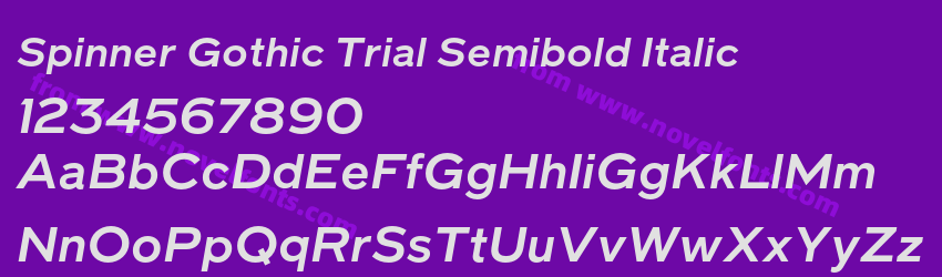 Spinner Gothic Trial Semibold ItalicPreview Spinner Gothic Trial Semibold ItalicPreview