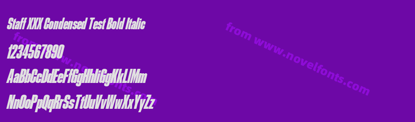 Staff XXX Condensed Test Bold ItalicPreview Staff XXX Condensed Test Bold ItalicPreview