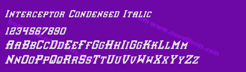 Interceptor Condensed ItalicPreview