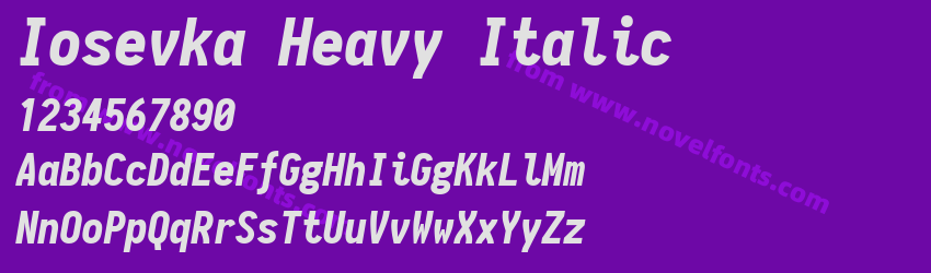 Iosevka Heavy ItalicPreview