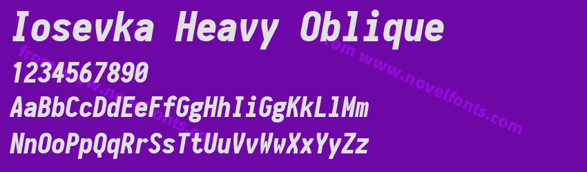 Iosevka Heavy ObliquePreview