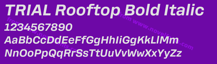 TRIAL Rooftop Bold ItalicPreview TRIAL Rooftop Bold ItalicPreview