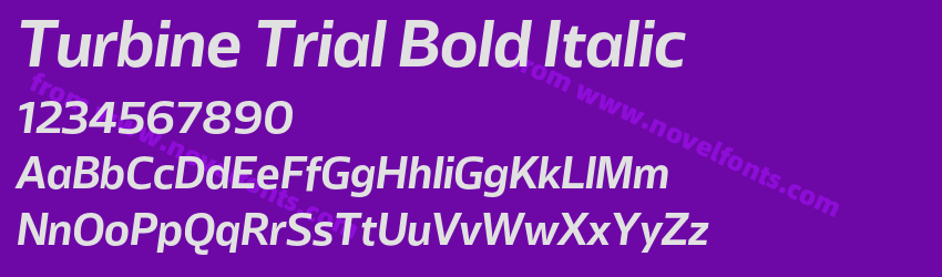Turbine Trial Bold ItalicPreview Turbine Trial Bold ItalicPreview