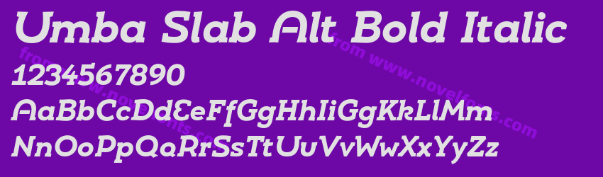 Umba Slab Alt Bold ItalicPreview Umba Slab Alt Bold ItalicPreview