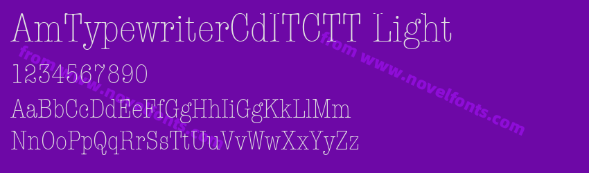 AmTypewriterCdITCTT LightPreview