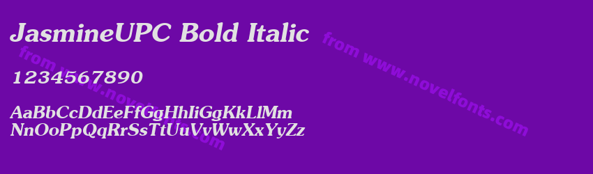 JasmineUPC Bold ItalicPreview