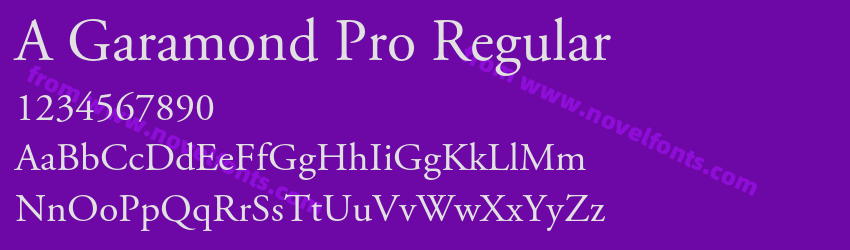 A Garamond Pro RegularPreview A Garamond Pro RegularPreview