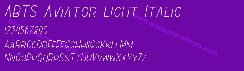 ABTS Aviator Light ItalicPreview ABTS Aviator Light ItalicPreview