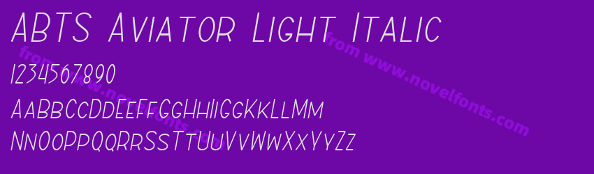 ABTS Aviator Light ItalicPreview ABTS Aviator Light ItalicPreview