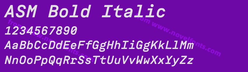 ASM Bold ItalicPreview ASM Bold ItalicPreview
