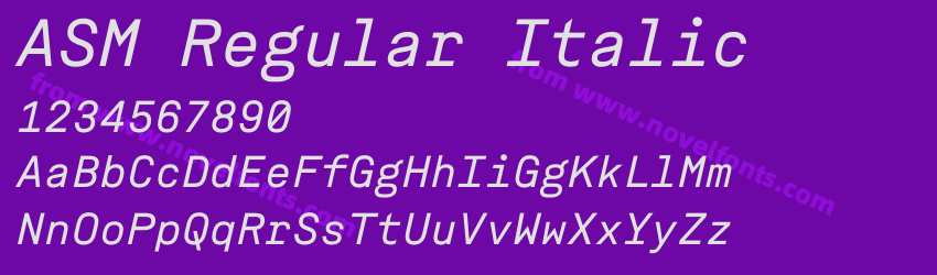 ASM Regular ItalicPreview ASM Regular ItalicPreview