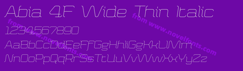 Abia 4F Wide Thin ItalicPreview Abia 4F Wide Thin ItalicPreview