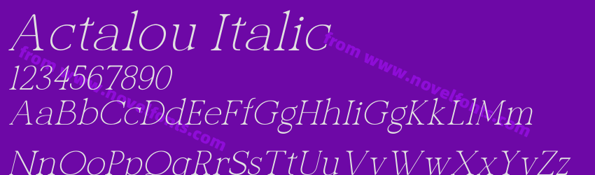 Actalou ItalicPreview Actalou ItalicPreview