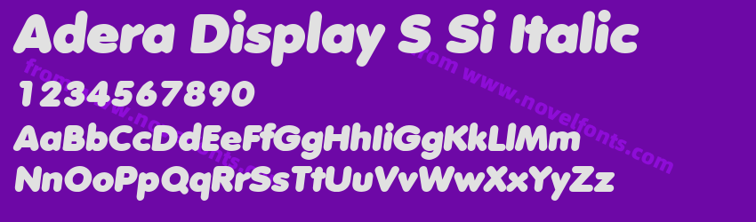 Adera Display S Si ItalicPreview Adera Display S Si ItalicPreview