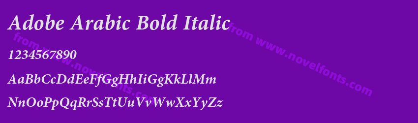 Adobe Arabic Bold ItalicPreview Adobe Arabic Bold ItalicPreview