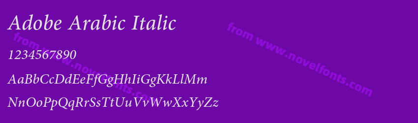 Adobe Arabic ItalicPreview Adobe Arabic ItalicPreview