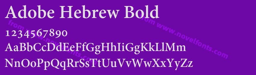 Adobe Hebrew BoldPreview Adobe Hebrew BoldPreview