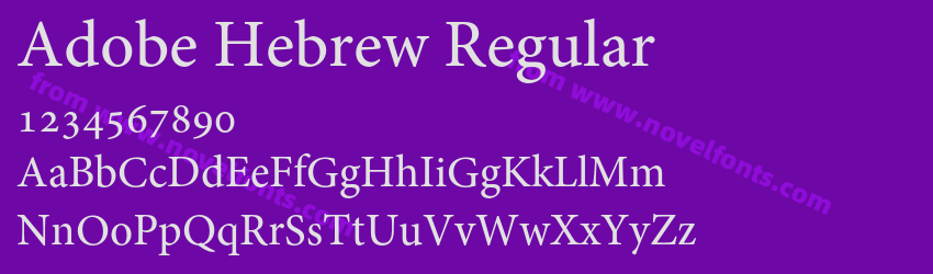 Adobe Hebrew RegularPreview Adobe Hebrew RegularPreview