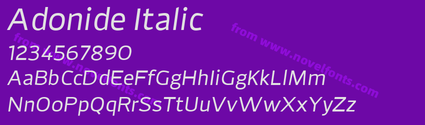 Adonide ItalicPreview Adonide ItalicPreview