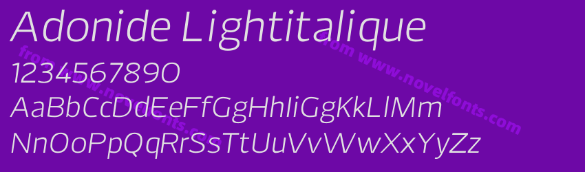 Adonide LightitaliquePreview Adonide LightitaliquePreview