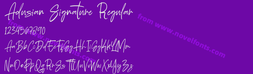 Adusian Signature RegularPreview Adusian Signature RegularPreview