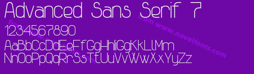 Advanced Sans Serif 7Preview Advanced Sans Serif 7Preview