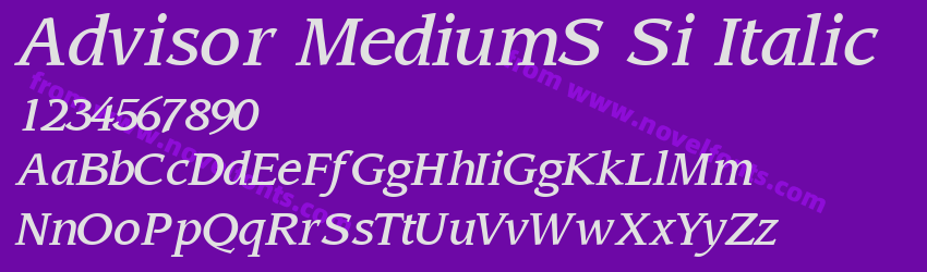 Advisor MediumS Si ItalicPreview Advisor MediumS Si ItalicPreview