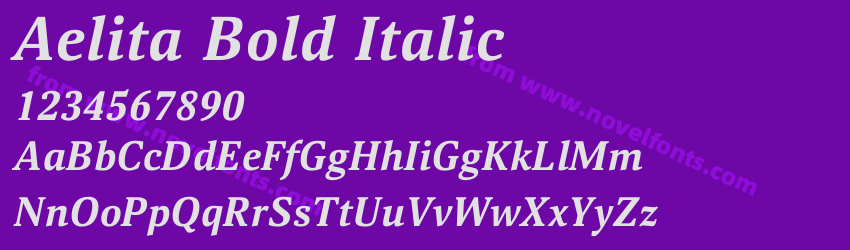 Aelita Bold ItalicPreview Aelita Bold ItalicPreview