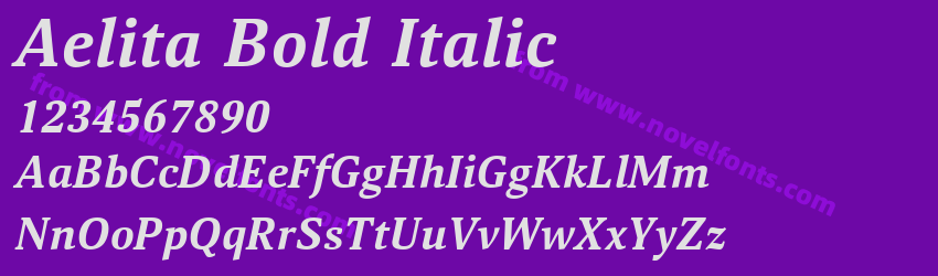 Aelita Bold ItalicPreview Aelita Bold ItalicPreview