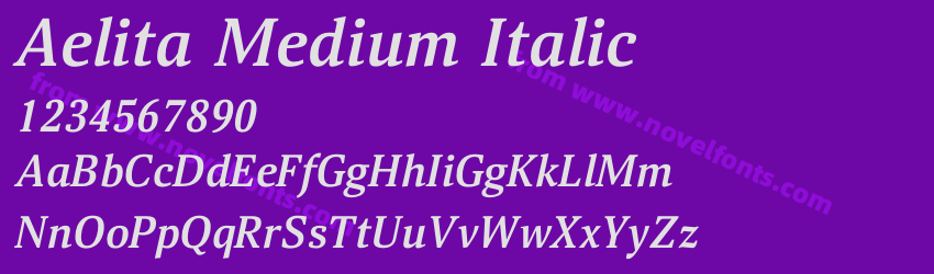 Aelita Medium ItalicPreview Aelita Medium ItalicPreview