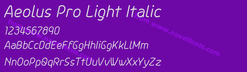 Aeolus Pro Light ItalicPreview Aeolus Pro Light ItalicPreview