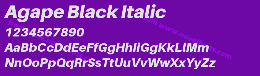 Agape Black ItalicPreview Agape Black ItalicPreview